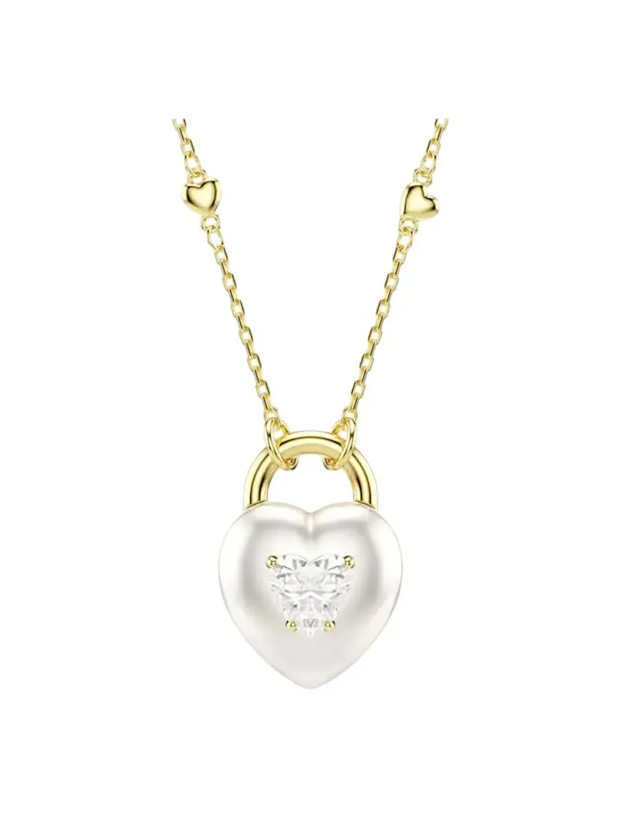 Кулон-сердце Swarovski Idyllia на цепочке — изображение 1 из 3, оттенок белый