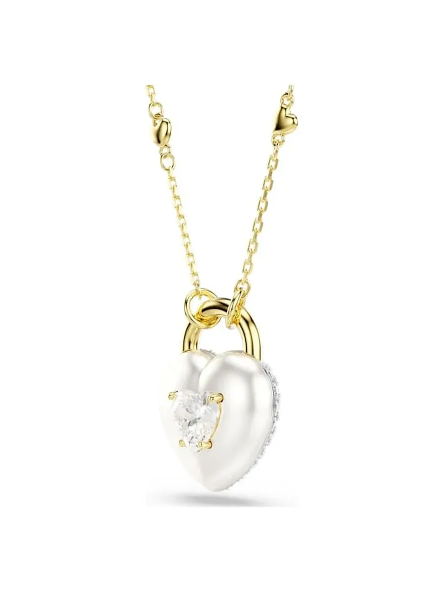 Кулон-сердце Swarovski Idyllia на цепочке — изображение 2 из 3, оттенок белый
