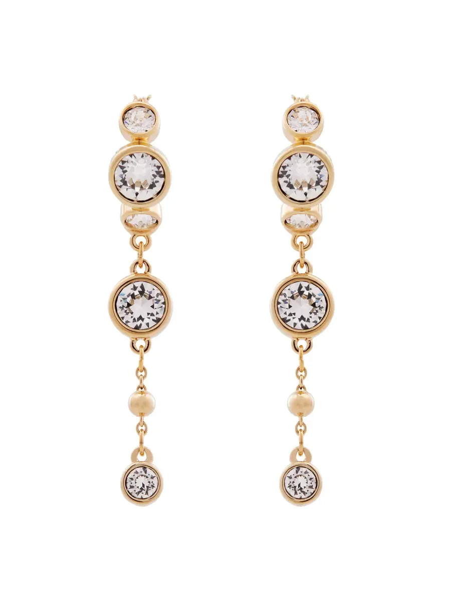 Серьги-гвоздики Swarovski Imber с золотыми блестящими кристаллами — изображение 1 из 3, оттенок белый
