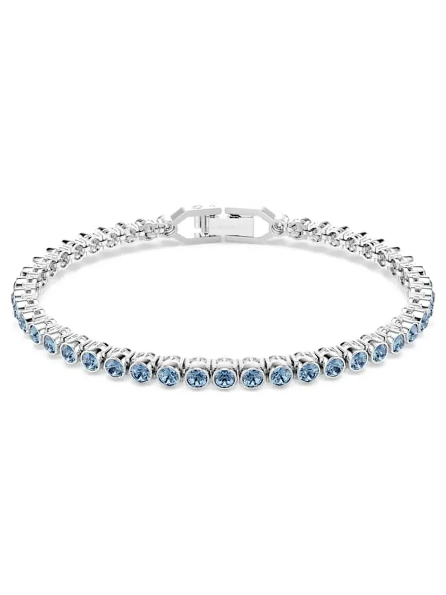 Браслет «Теннис» Emily от Swarovski с родиевым покрытием Imber — изображение 1 из 3, оттенок синий