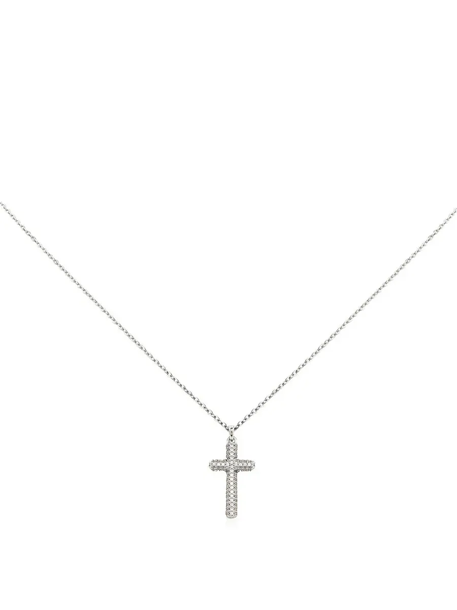Ожерелье с подвеской-крестом Swarovski Insigne — изображение 1 из 4, оттенок серебряный