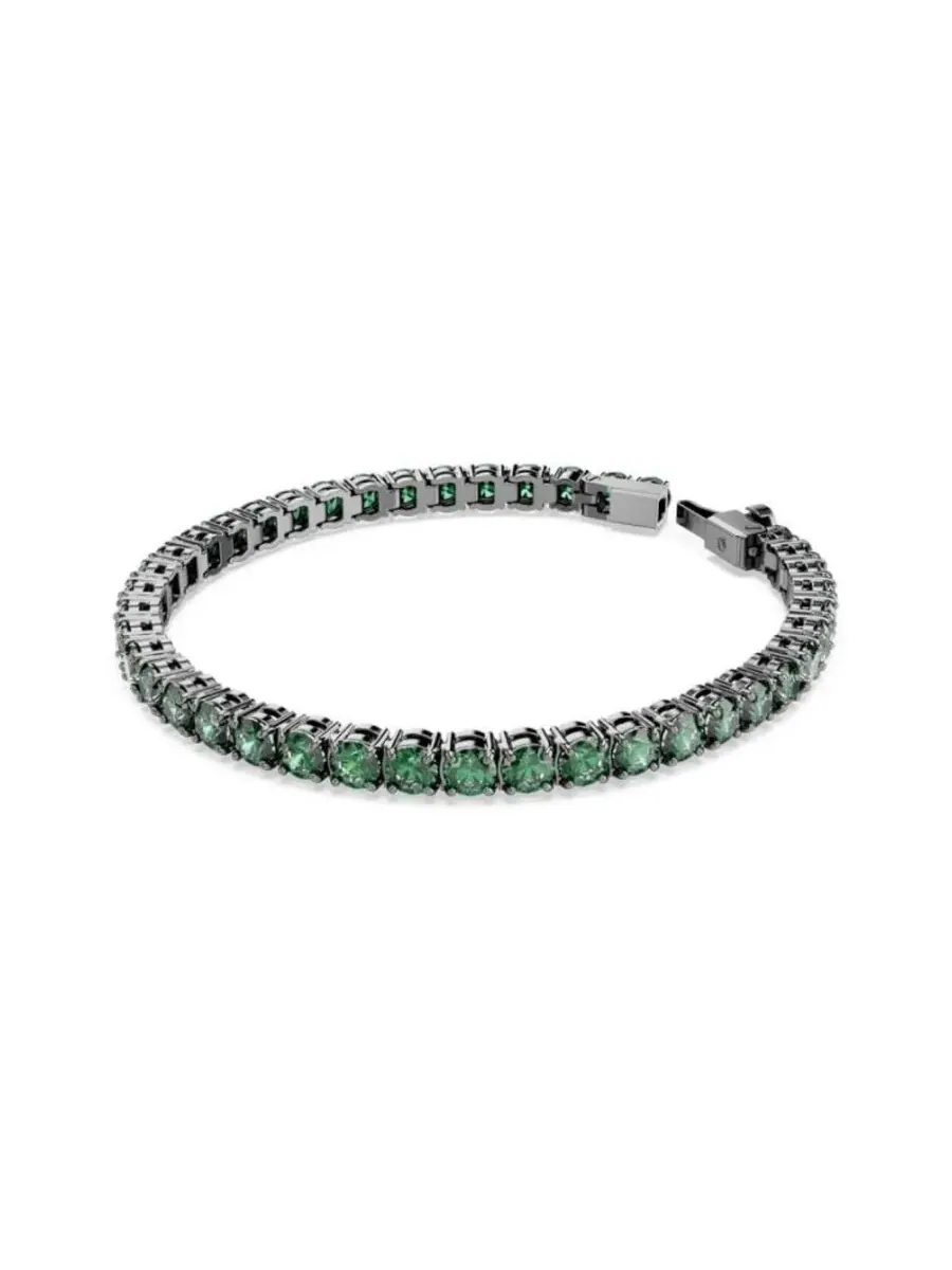Теннисный браслет с кристаллами Swarovski Matrix, размер XL — изображение 1 из 1, оттенок зеленый