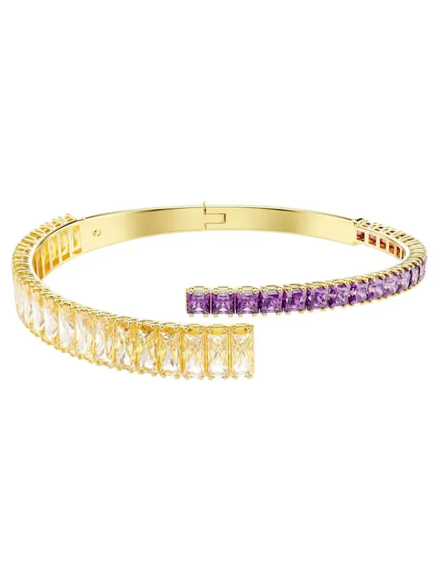 Браслет Swarovski Matrix с позолотой — фиолетовый