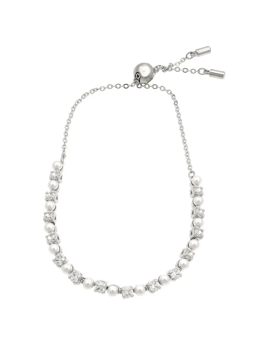 Браслет Swarovski Matrix Soft 3 мм с родиевым покрытием — изображение 1 из 4, оттенок белый