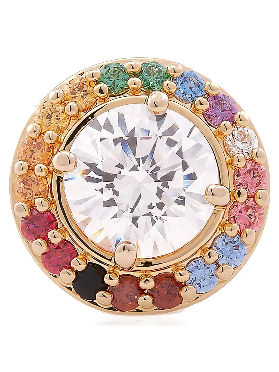 Булавка Swarovski Matrix золотая блестящая многоцветная — изображение 1 из 5, оттенок серебряный
