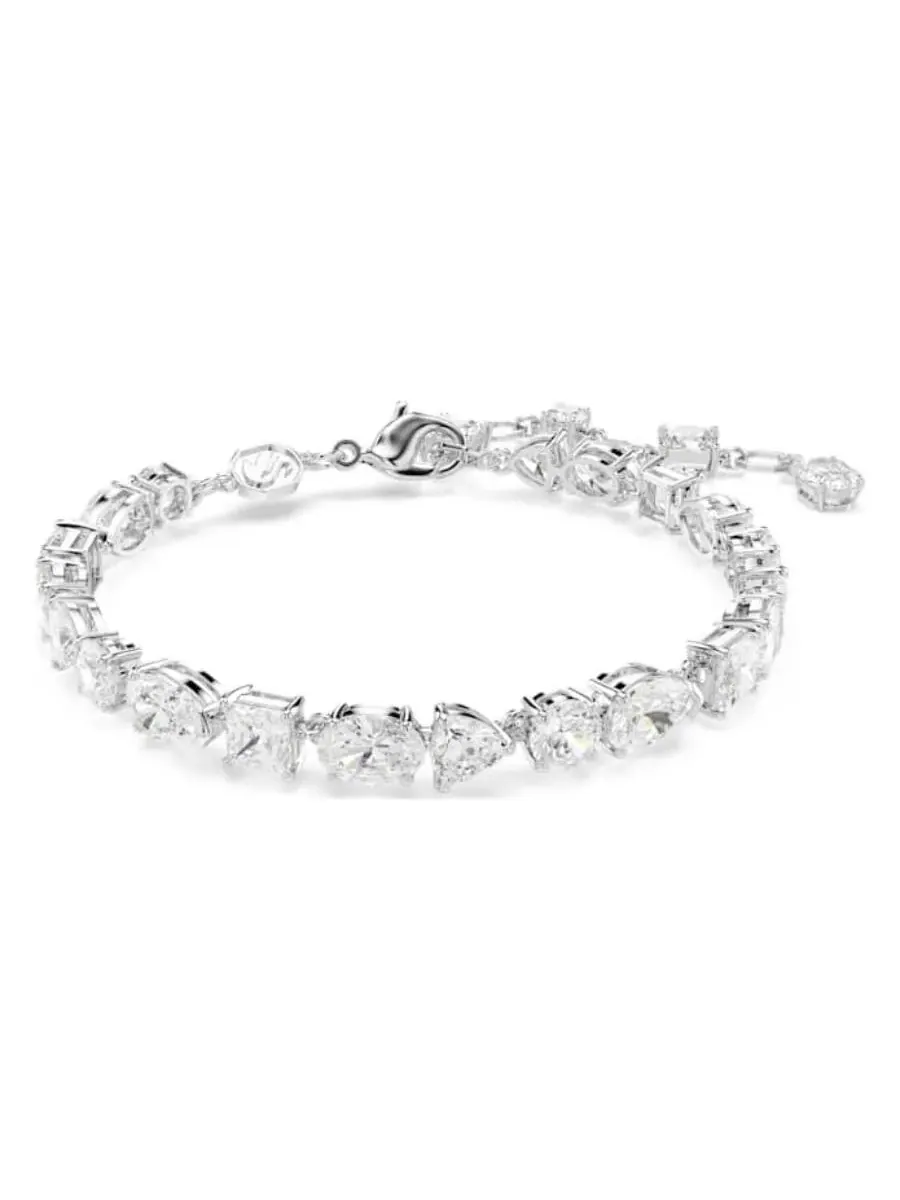 Браслет Swarovski Mesmera с разными огранками, родиевое покрытие — изображение 1 из 3, оттенок белый