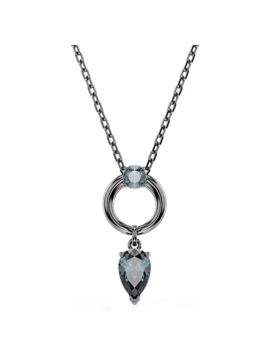 Ожерелье Swarovski Mesmera с разными огранками, покрытое рутением — изображение 1 из 3, оттенок серый
