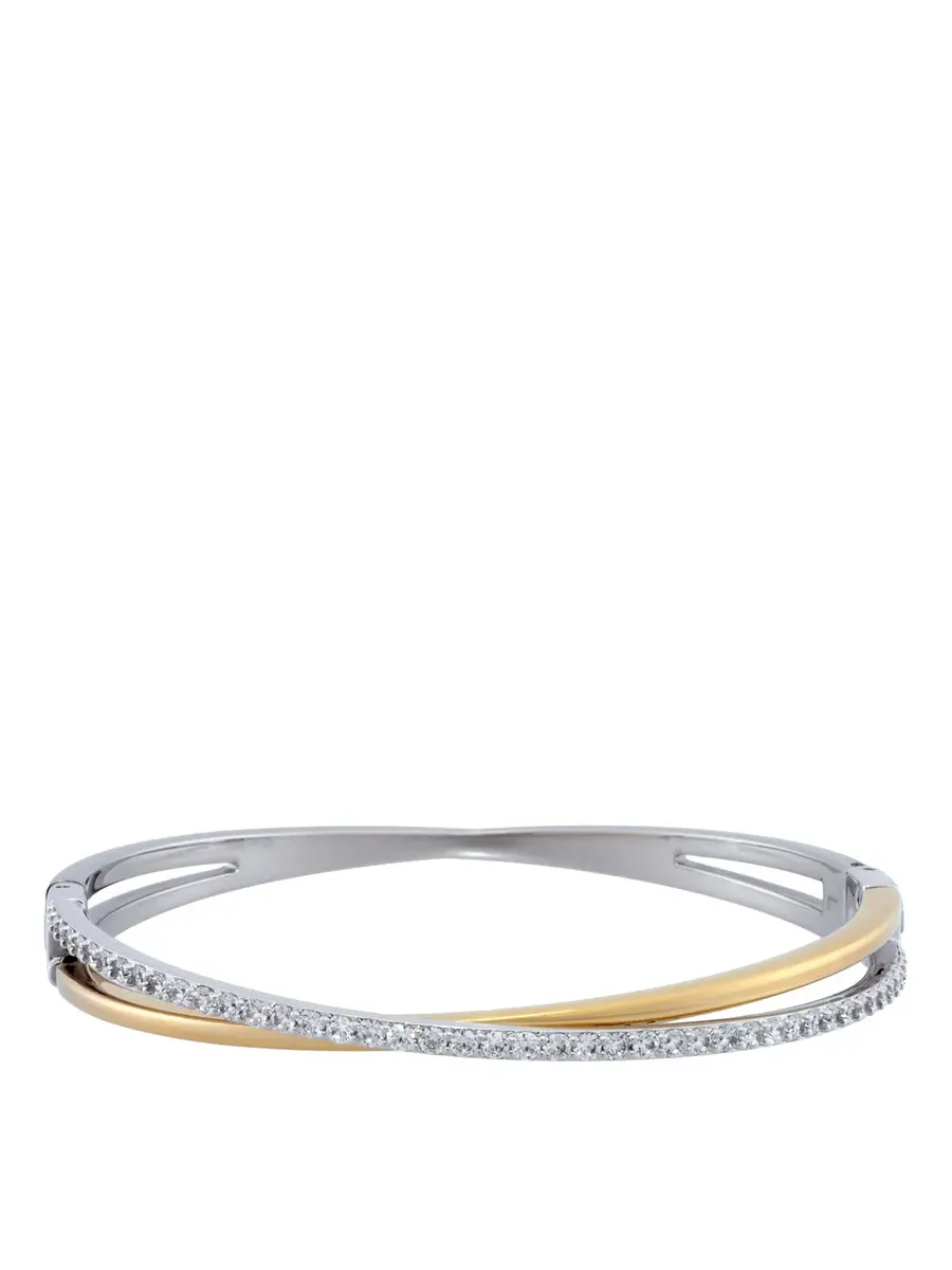 Браслет Swarovski Hyperbola из смешанных металлов — изображение 1 из 4, оттенок белый