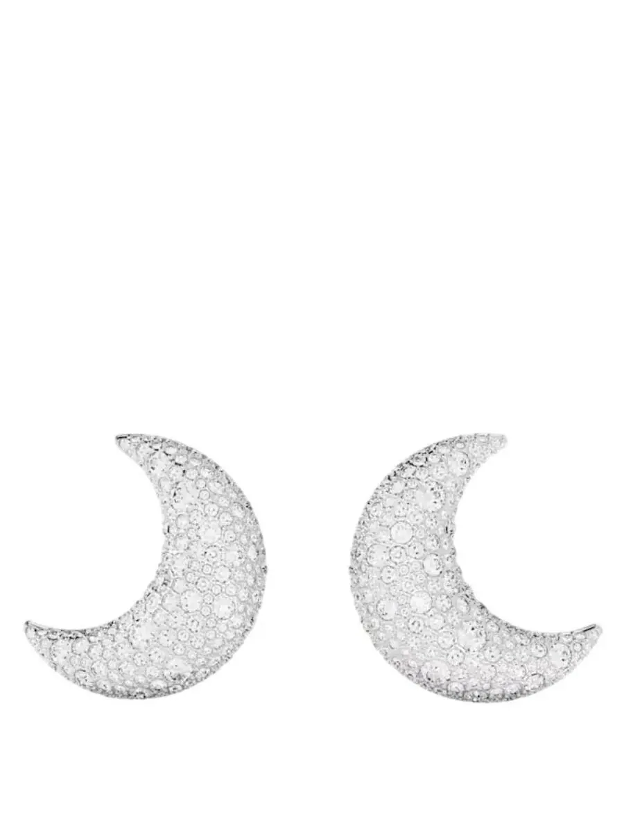 Серьги-клипсы Swarovski Moon с родиевым покрытием Luna — изображение 1 из 2, оттенок белый