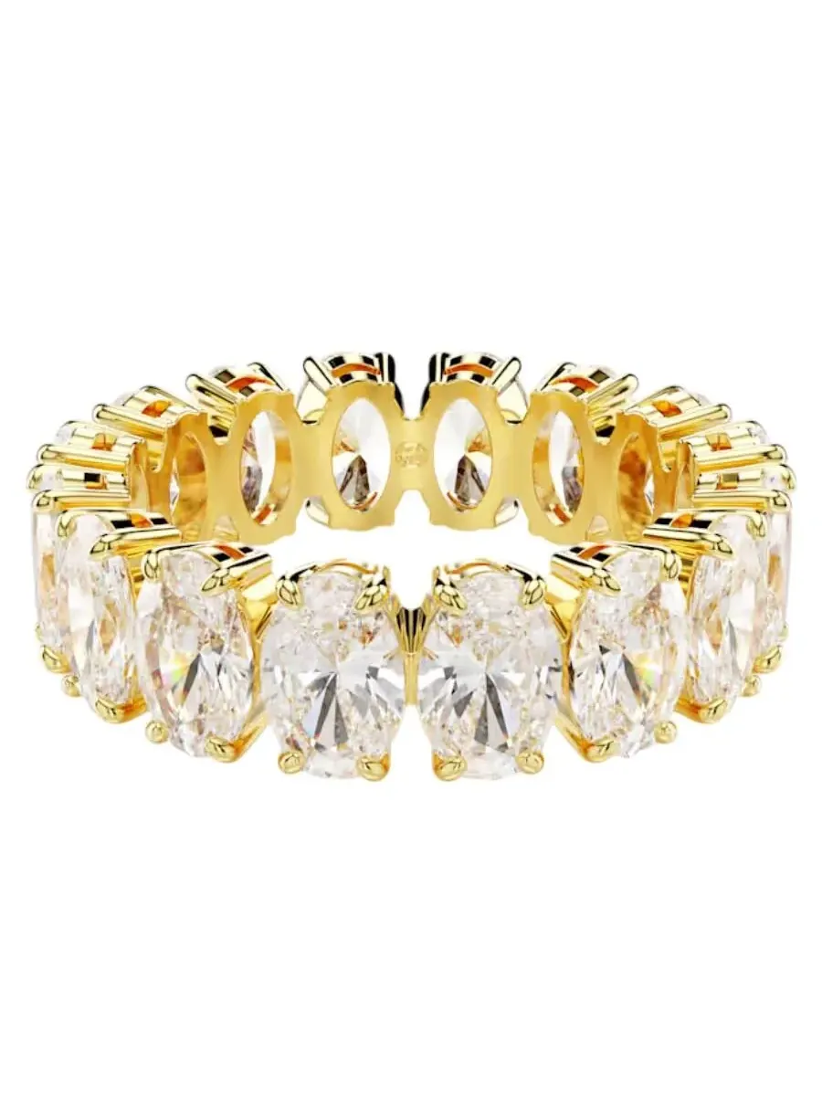 Кольцо Swarovski овальной огранки, размер 52 (США 5.75) — изображение 1 из 4, оттенок белый