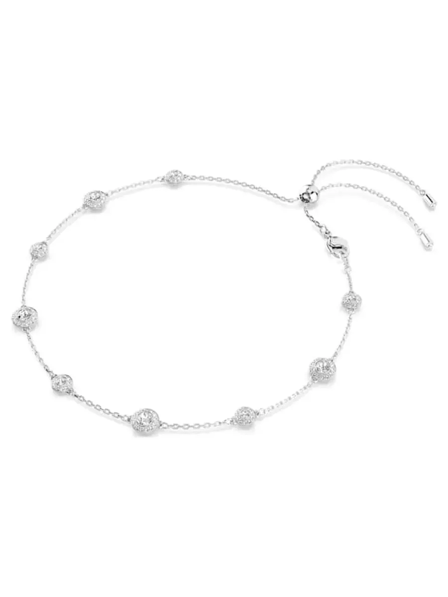 Ожерелье Una Angelic с родиевым покрытием и кристаллами Swarovski — изображение 1 из 2, оттенок белый