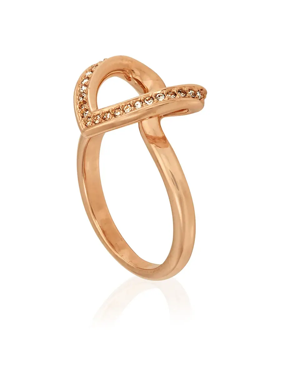 Кольцо Swarovski Rose Gold Cupidon, размер 55 (США 6.75) — изображение 1 из 3, оттенок золото