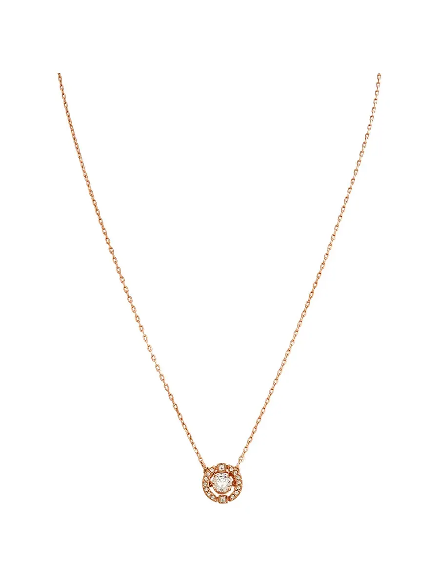 Круглое ожерелье Swarovski Sparkling Dance из розового золота — 1