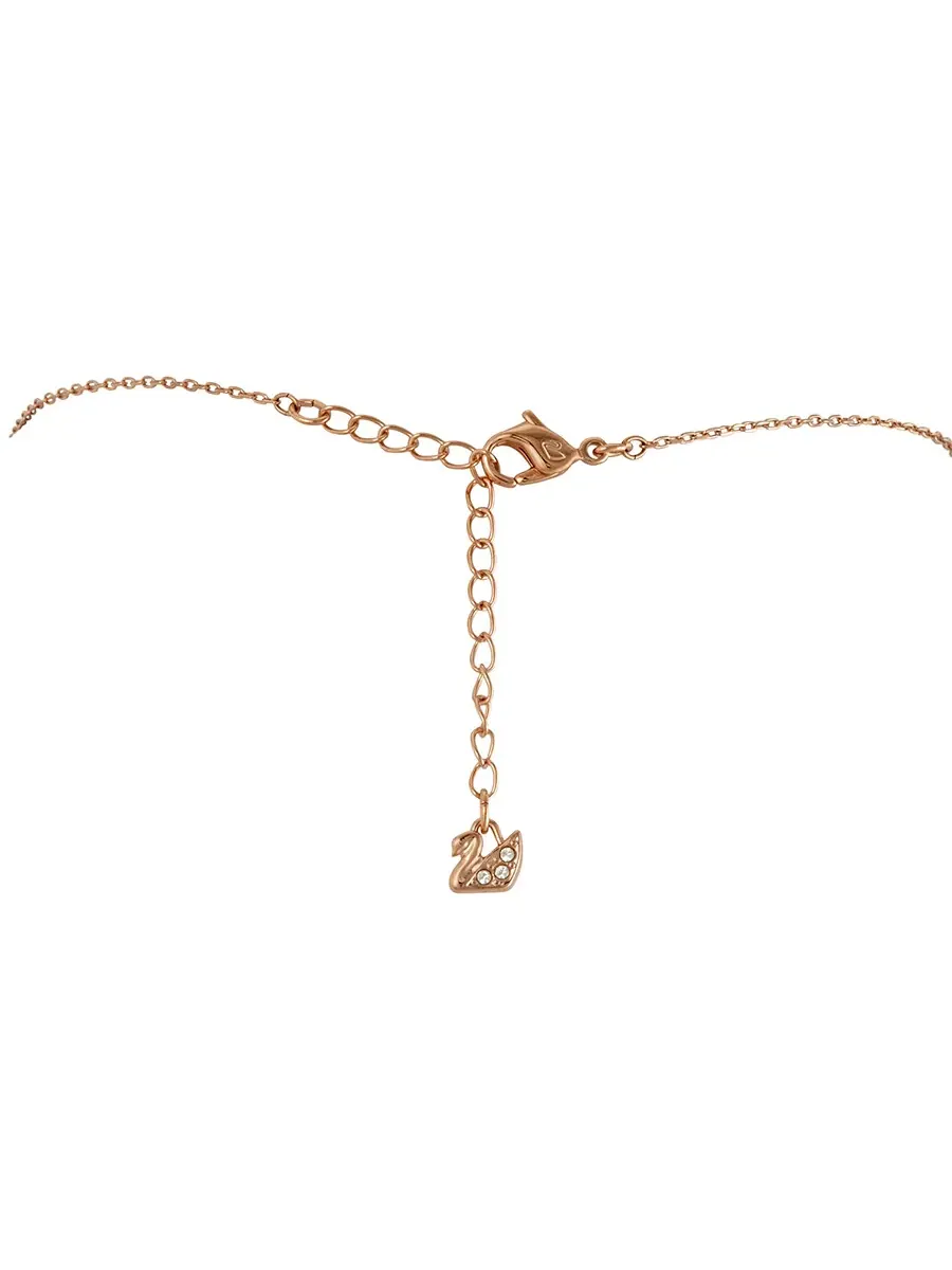 Круглое ожерелье Swarovski Sparkling Dance из розового золота — 3