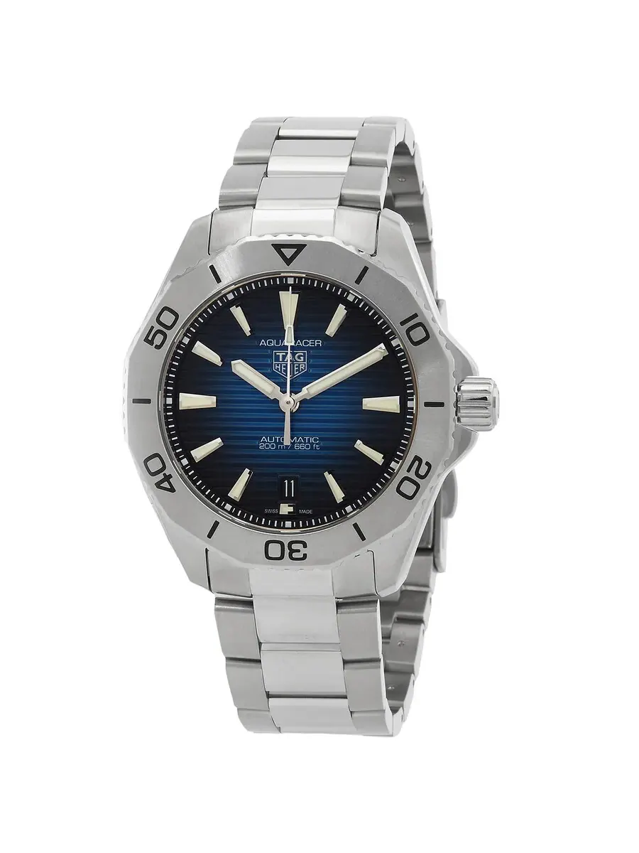 Мужские часы Tag Heuer Aquaracer Automatic с синим циферблатом WBP2111.BA0627 — изображение 1 из 5, оттенок серебряный