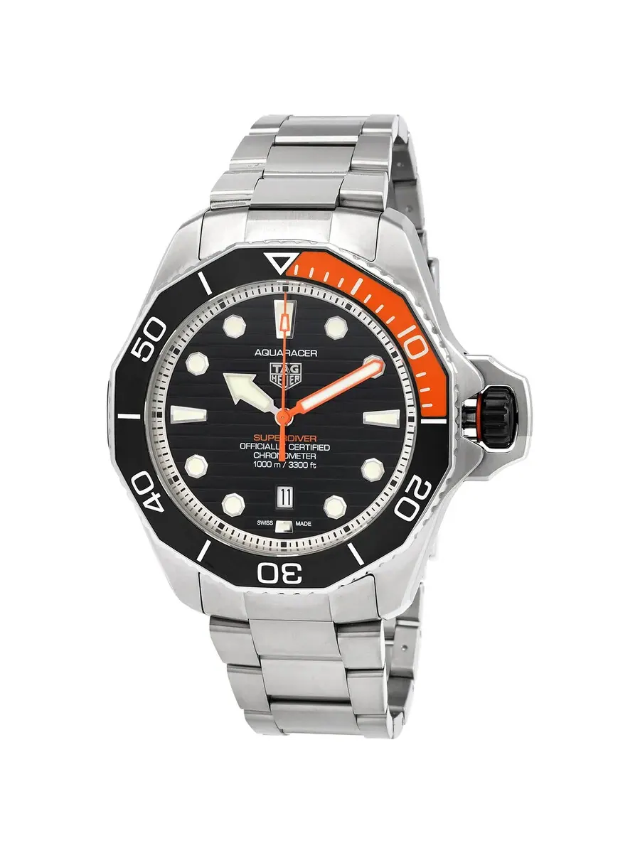 Мужские часы Tag Heuer Aquaracer Automatic с черным циферблатом WBP5A8A.BF0619 — изображение 1 из 4, оттенок черный