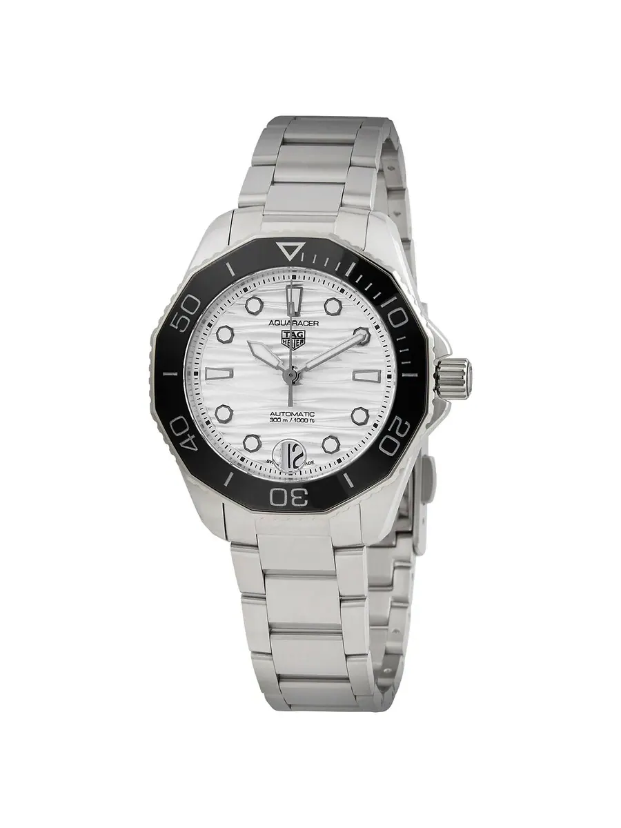 Часы для женщин Tag Heuer Aquaracer Automatic с серебристым циферблатом WBP231C.BA0626 — серебристый