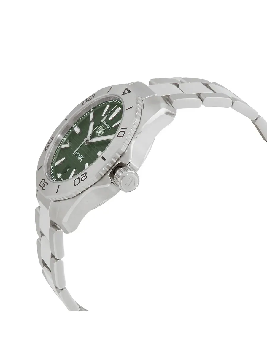 Мужские часы Tag Heuer Aquaracer Automatic с зеленым циферблатом WBP2115.BA0627 — изображение 2 из 3, оттенок серебряный
