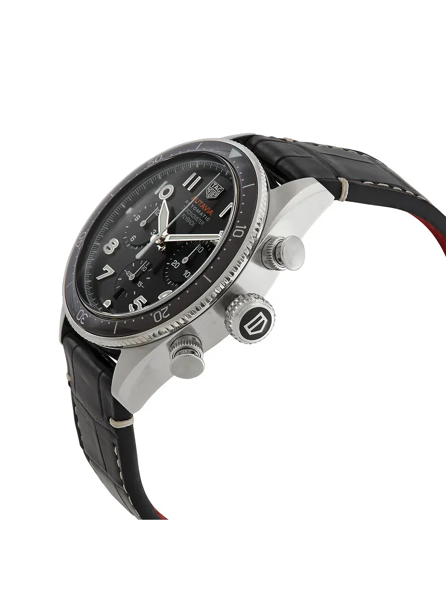 Мужские часы Tag Heuer Autavia Chronograph Automatic с черным циферблатом CBE511A-FC8279 — изображение 2 из 3, оттенок черный