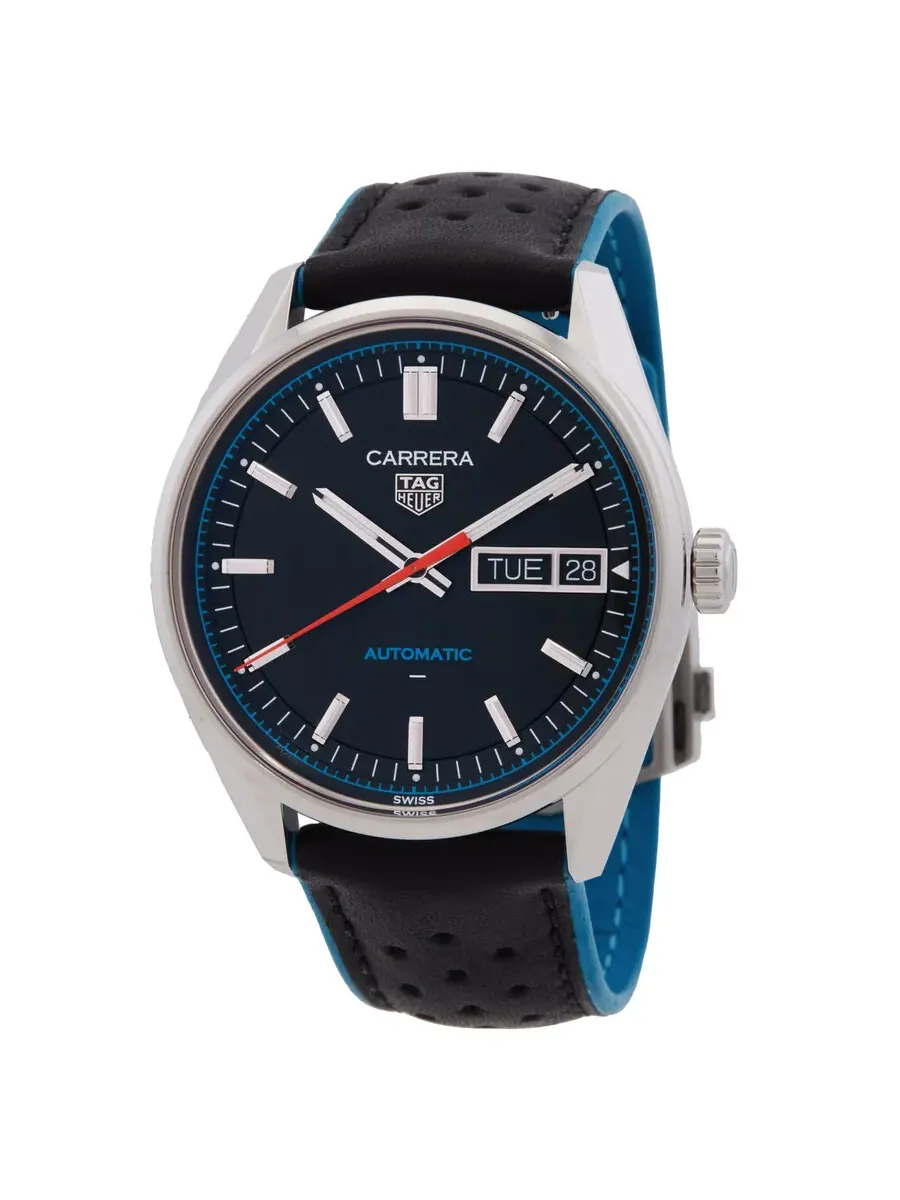 Часы Tag Heuer Carrera с автоматическим механизмом и черным циферблатом WDA2110.FC6614 — серебристый
