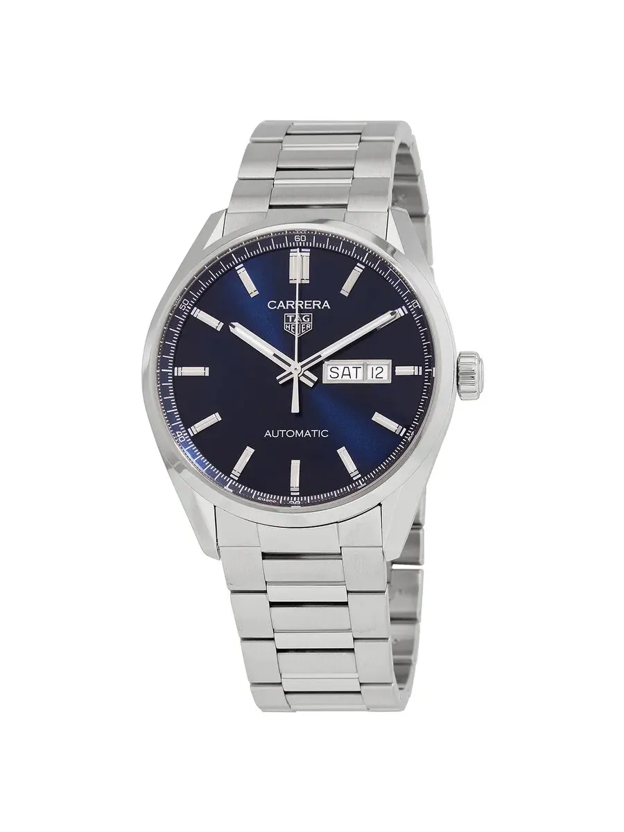 Мужские часы Tag Heuer Carrera Automatic с синим циферблатом WBN2012-BA0640 — серебристый