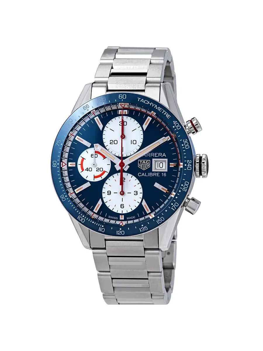 Мужские автоматические часы Tag Heuer Carrera Chronograph с синим циферблатом CV201AR.BA0715 — изображение 1 из 3