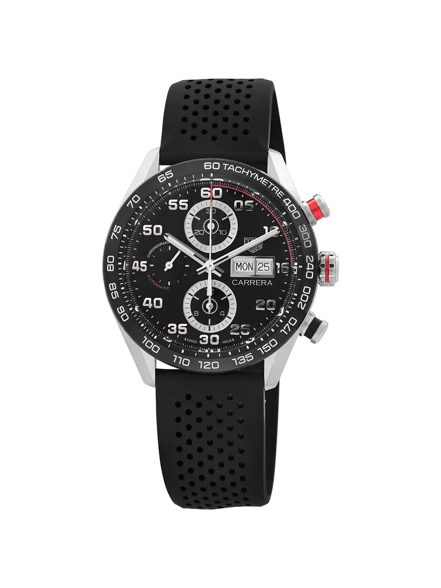Мужские часы Tag Heuer Carrera Chronograph Automatic с черным циферблатом CBN2A1AA.FT6228 — изображение 1 из 3
