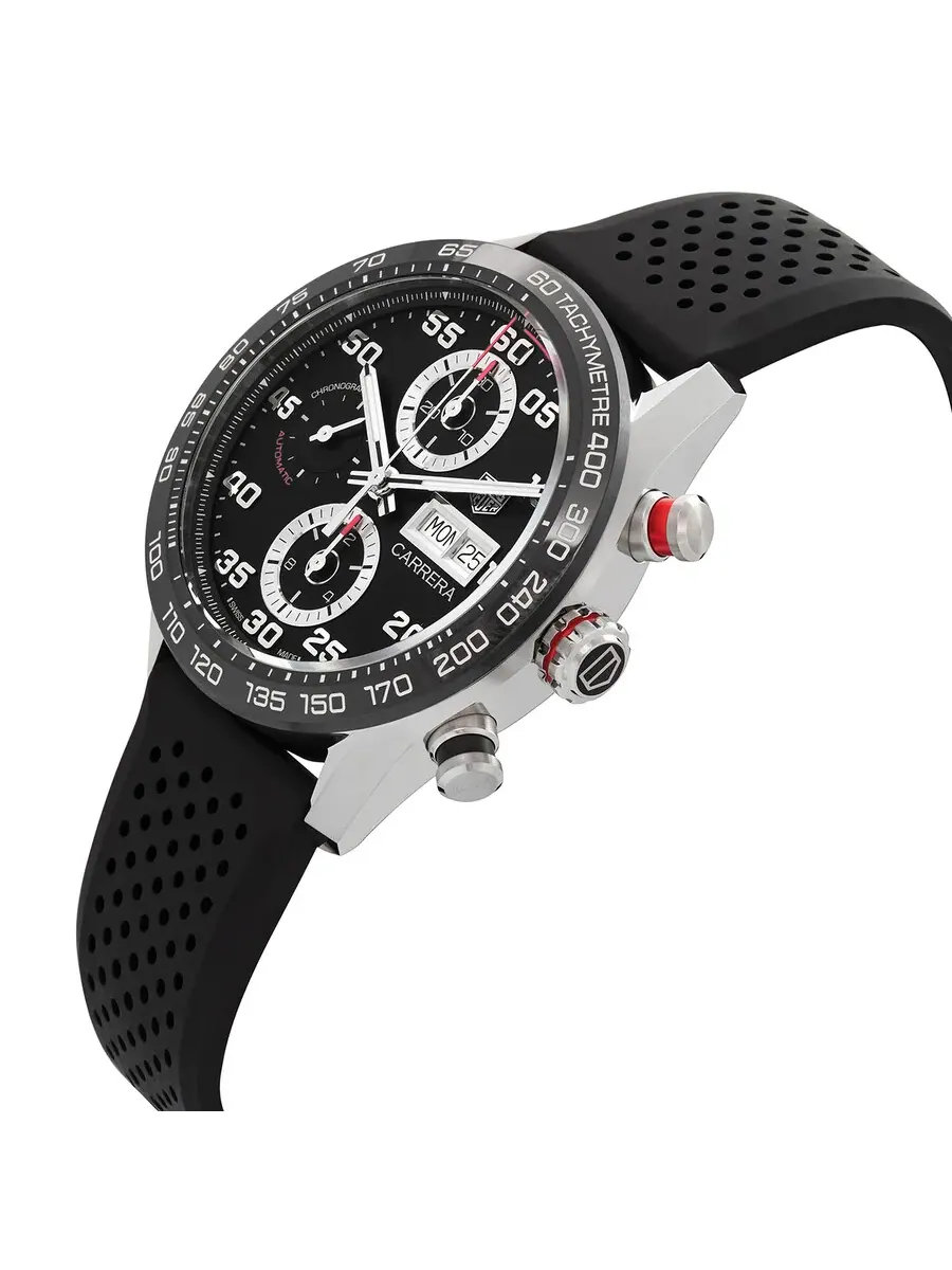 Мужские часы Tag Heuer Carrera Chronograph Automatic с черным циферблатом CBN2A1AA.FT6228 — изображение 2 из 3