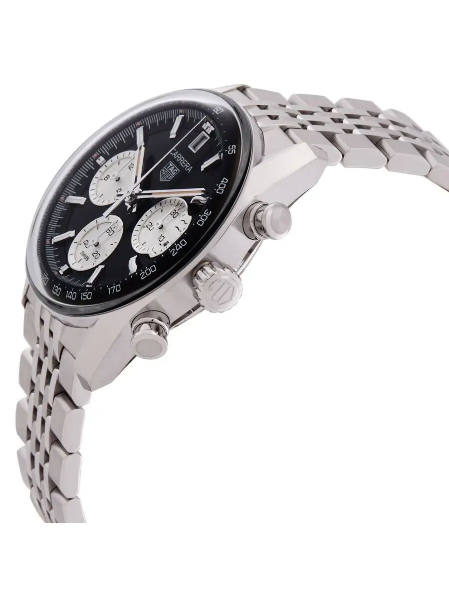 Мужские часы Tag Heuer Carrera Chronograph Automatic с черным циферблатом CBS2210.BA0048 — изображение 2 из 3
