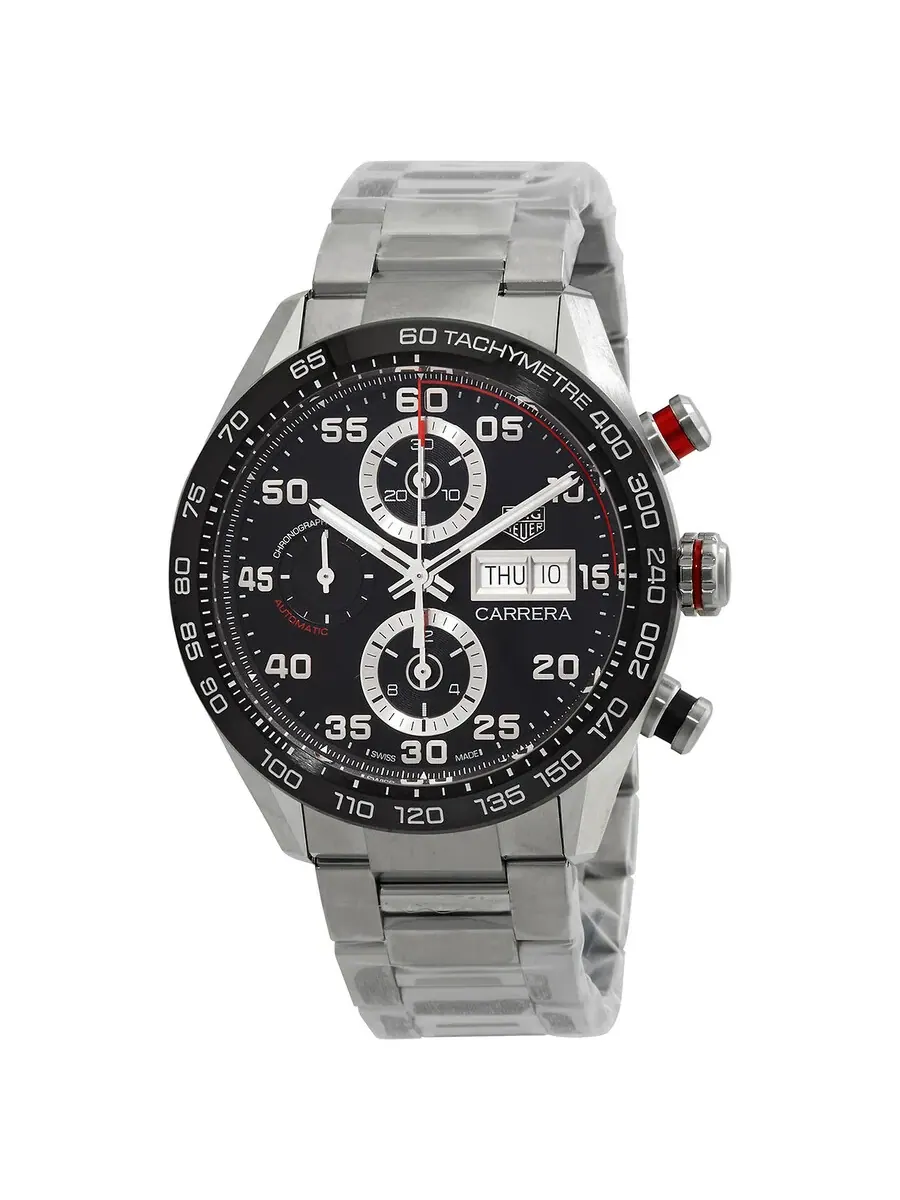Мужские часы Tag Heuer Carrera Chronograph Automatic с черным циферблатом CBN2A1AA.BA0643 — изображение 1 из 3