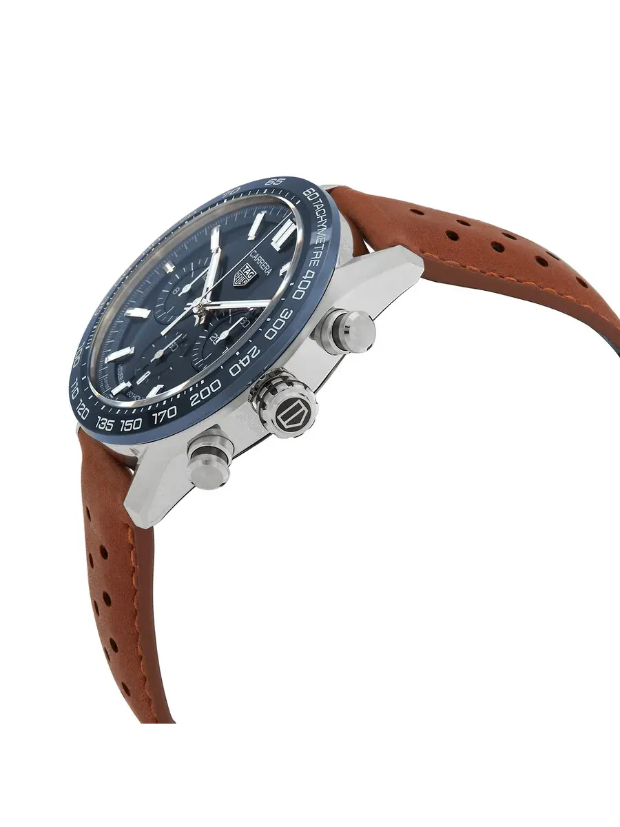 Мужские часы Tag Heuer Carrera Chronograph Automatic с синим циферблатом CBN2A1A.FC6537 — изображение 2 из 3, оттенок синий