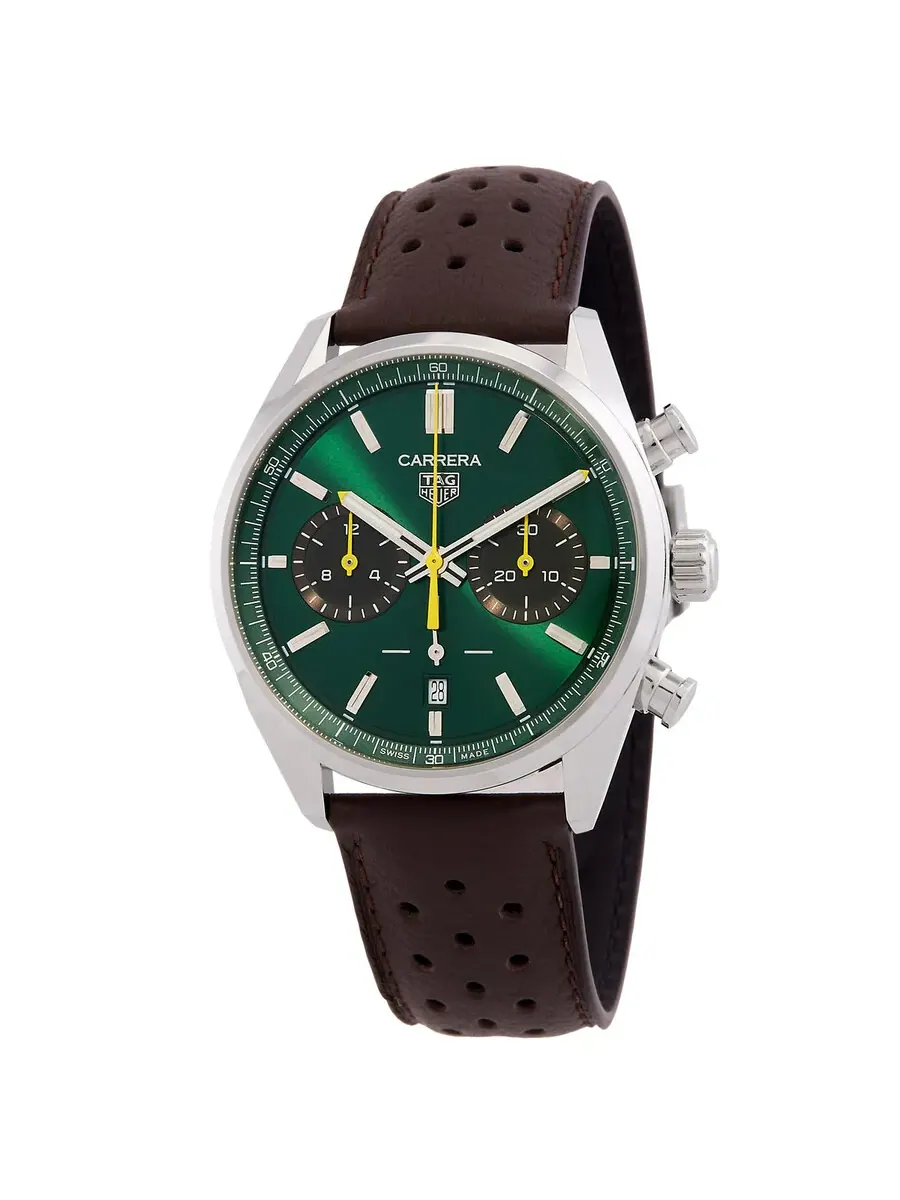 Мужские часы Tag Heuer Carrera Chronograph Automatic с зеленым циферблатом CBN201K.FC6569 — изображение 1 из 3
