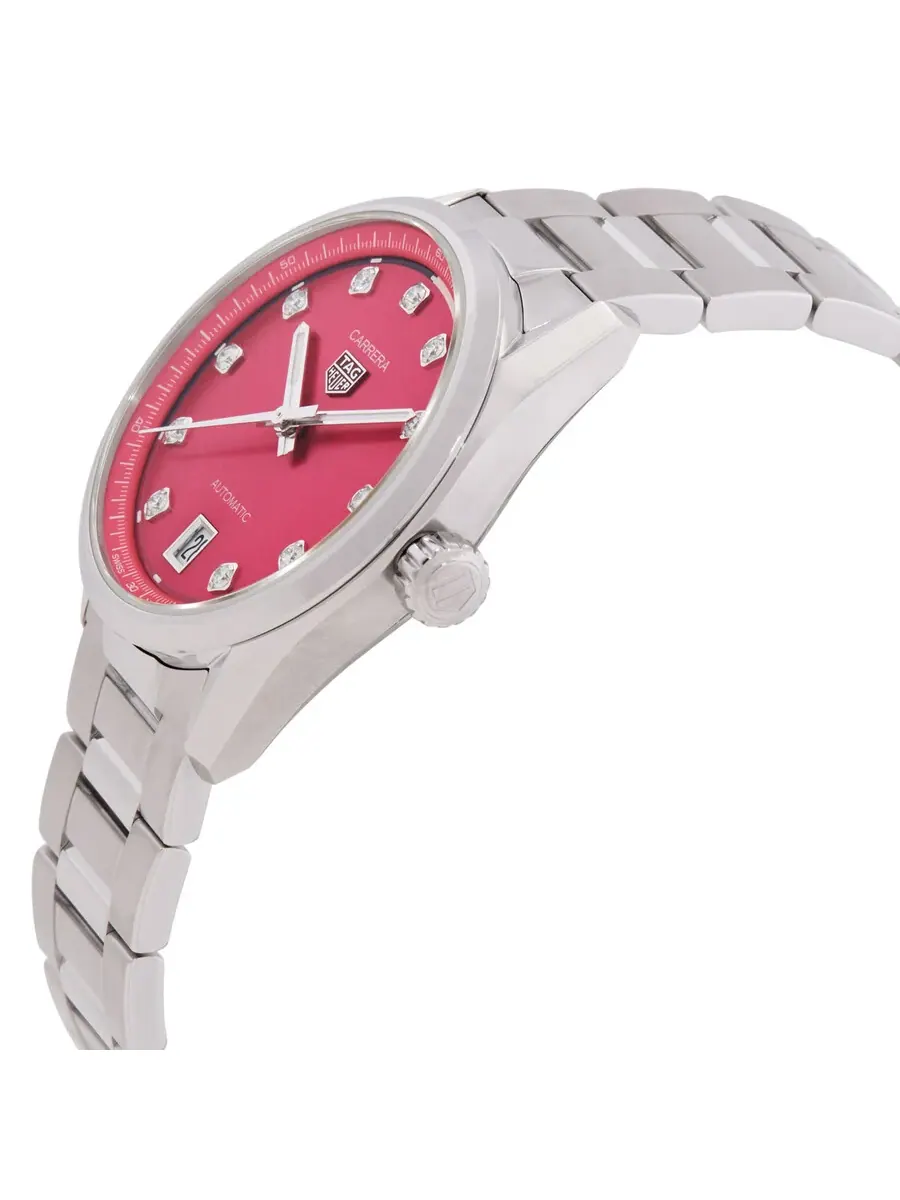 Женские автоматические часы Tag Heuer Carrera Date с бриллиантами WBN2318.BA0001 — изображение 2 из 3, оттенок серебряный