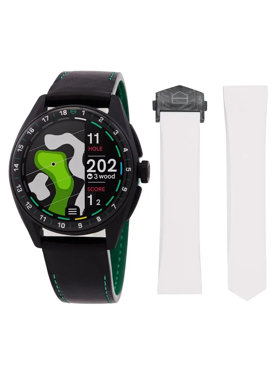 Мужские часы Tag Heuer Connected Golf Edition кварцевые аналогово-цифровые с черным циферблатом SBR8080.EB0284