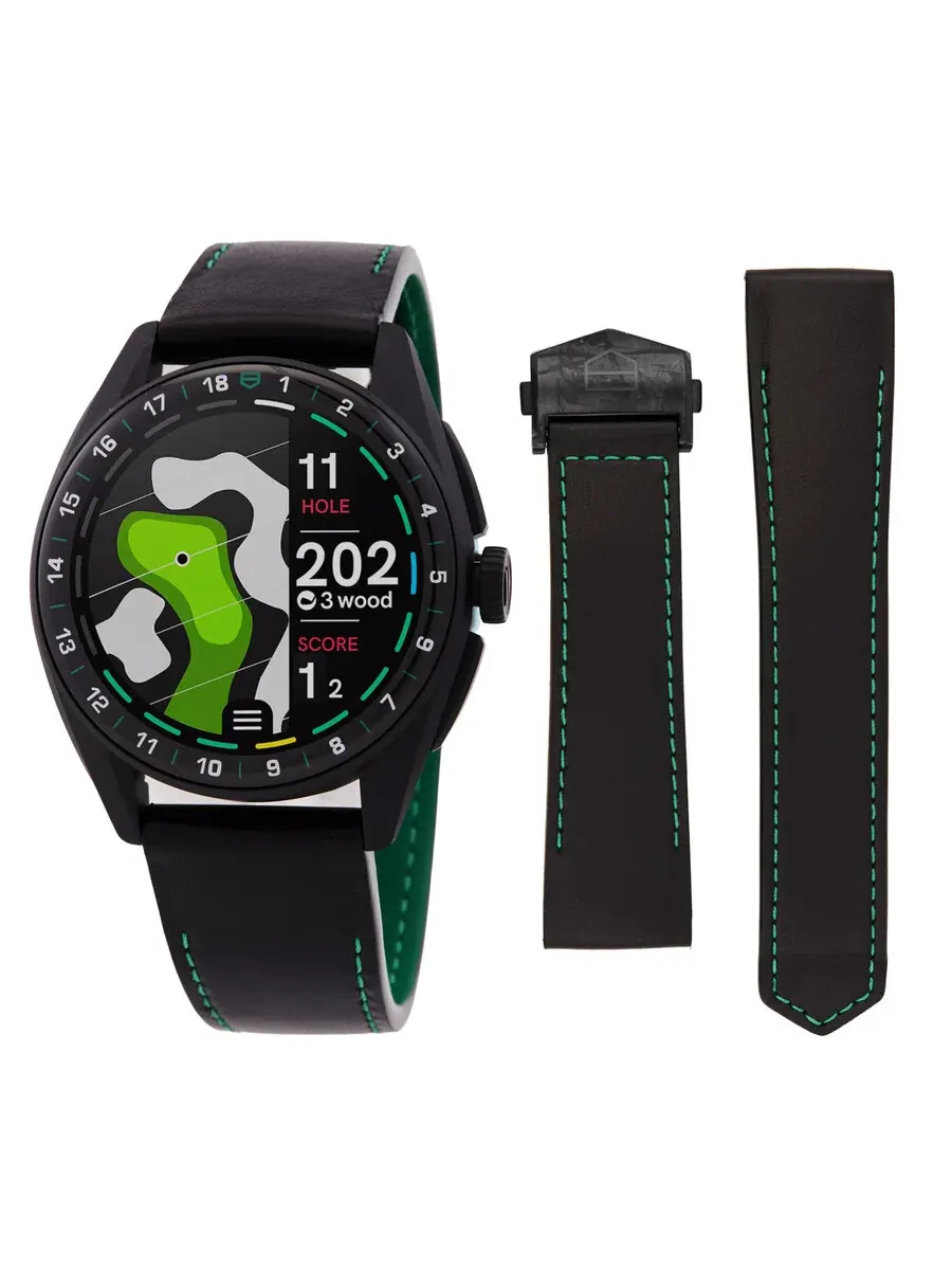 Мужские часы Tag Heuer Connected Golf Edition кварцевые аналогово-цифровые с черным циферблатом SBR8080.EB0284