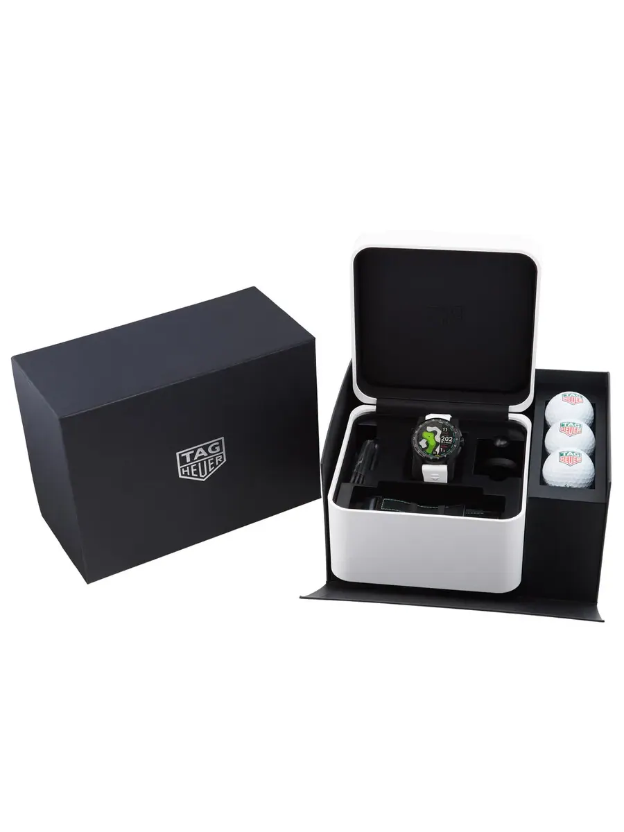 Мужские часы Tag Heuer Connected Golf Edition кварцевые аналогово-цифровые с черным циферблатом SBR8080.EB0284