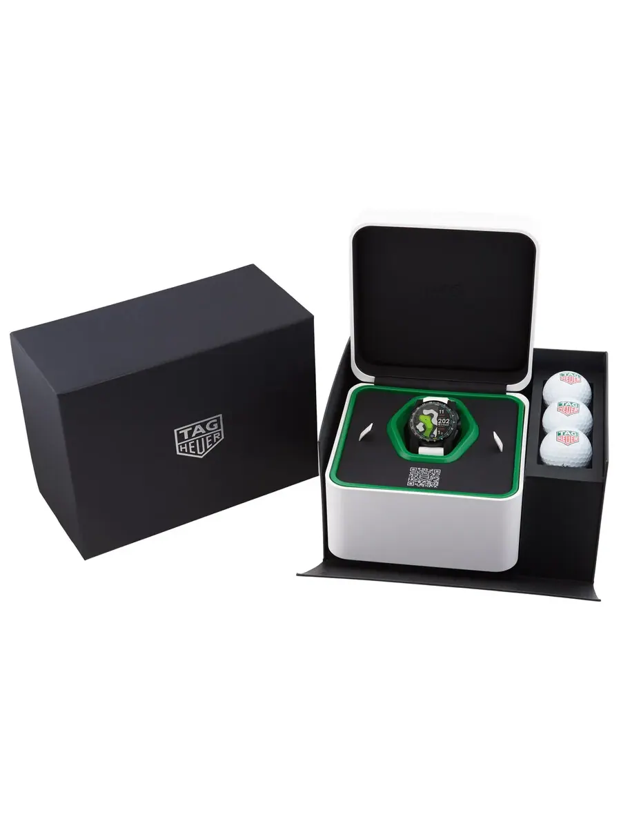 Мужские часы Tag Heuer Connected Golf Edition кварцевые аналогово-цифровые с черным циферблатом SBR8080.EB0284