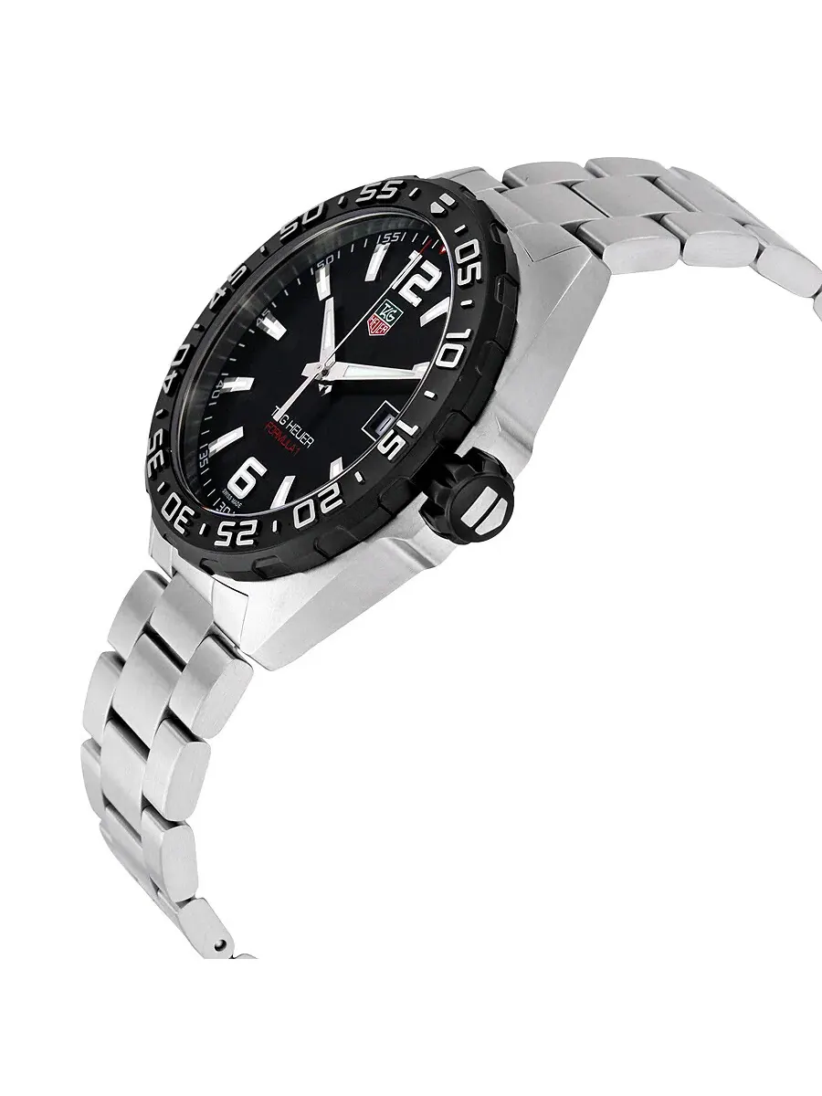 Мужские часы Tag Heuer Formula 1 с черным циферблатом WAZ1110.BA0875 — изображение 2 из 4, оттенок серебряный