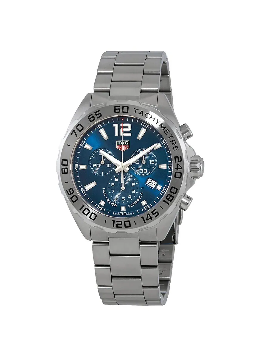 Мужские часы Tag Heuer Formula 1 с хронографом и синим циферблатом Sunray CAZ101K.BA0842 — изображение 1 из 3