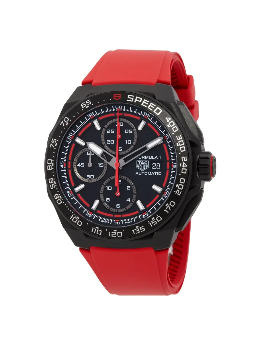 Мужские часы Tag Heuer Formula 1 Хронограф Автомат с черным циферблатом CBZ2085.FT8093