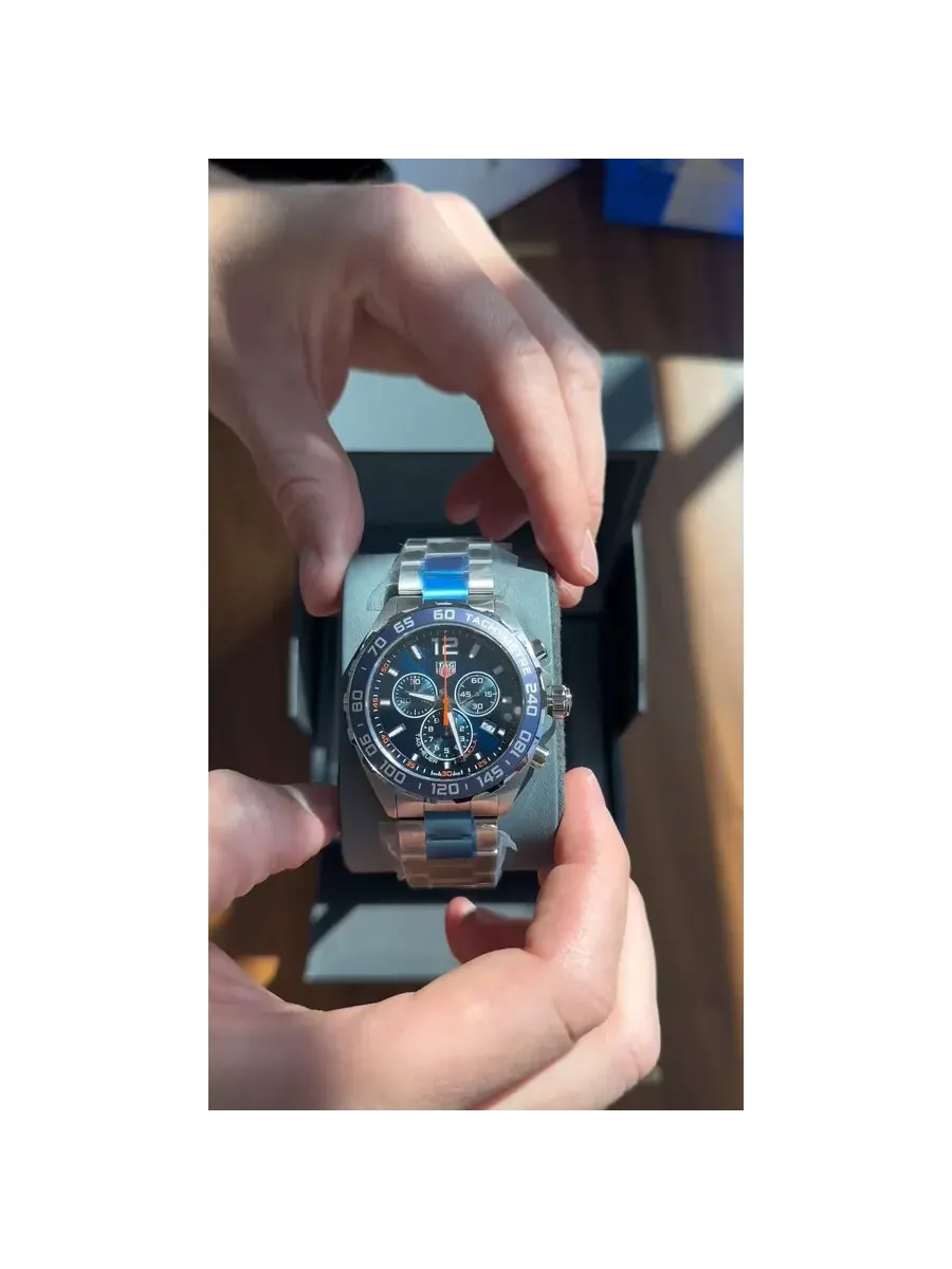 Мужские часы Tag Heuer Formula 1 Chronograph с синим циферблатом CAZ1014.BA0842 — изображение 4 из 4, оттенок серебряный
