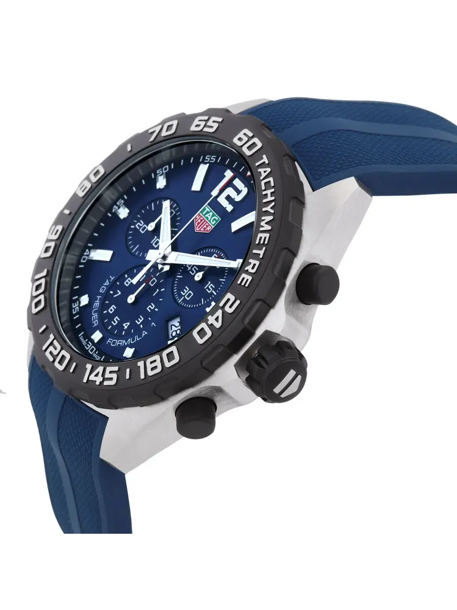 Мужские часы Tag Heuer Formula 1 Хронограф Кварцевые с синим циферблатом CAZ101AV.FT8077 — изображение 2 из 3, оттенок черный