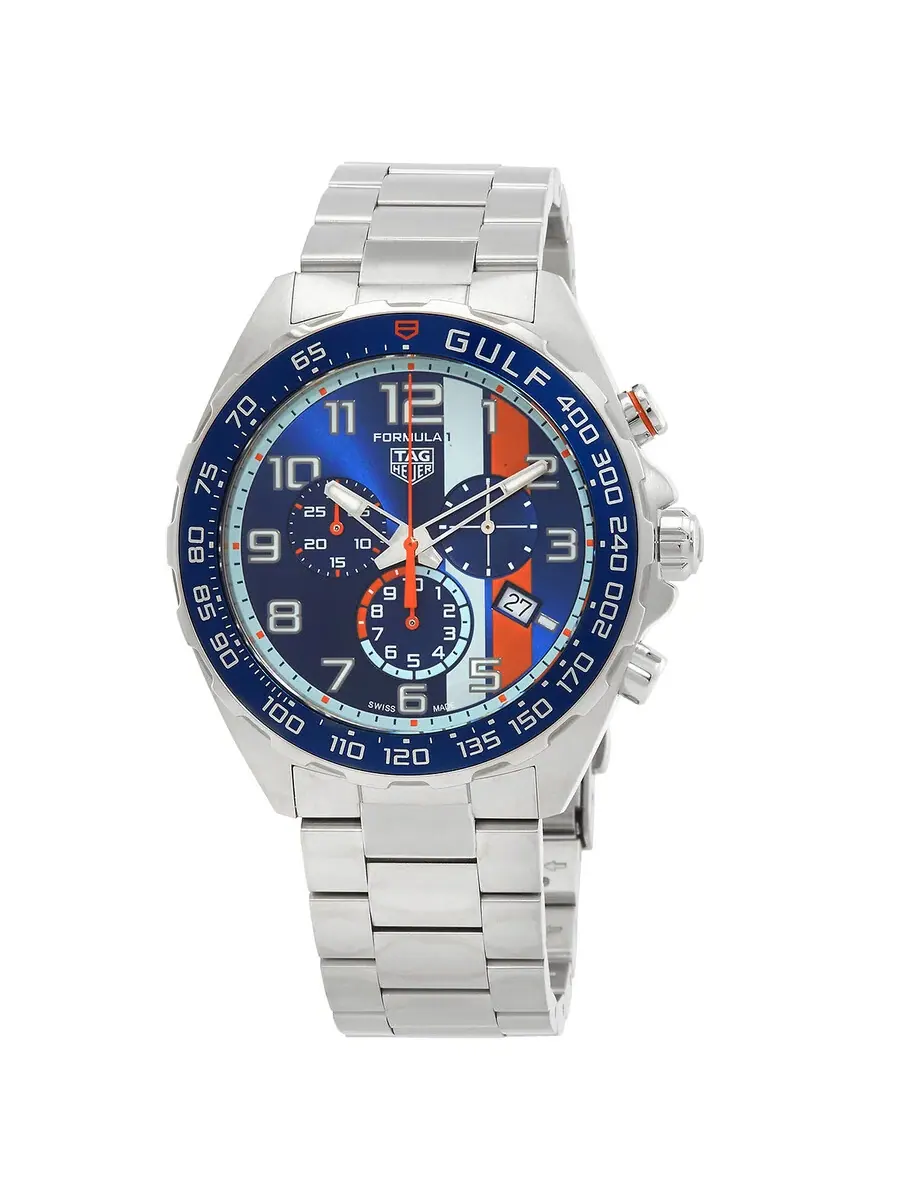 Мужские кварцевые часы Tag Heuer Formula 1 X Gulf Chronograph с синим циферблатом CAZ101AT.BA0842 — изображение 1 из 4