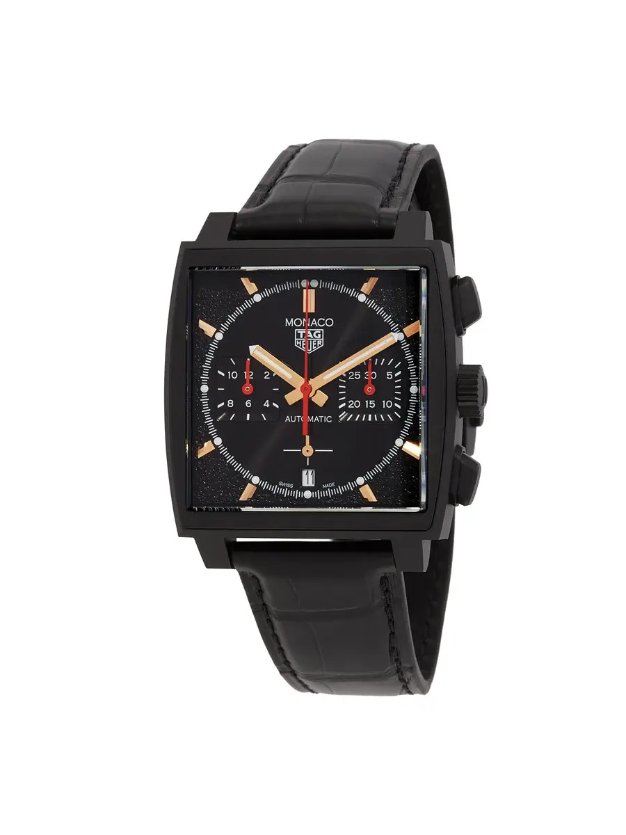 Мужские часы Tag Heuer Monaco Chronograph Automatic с черным циферблатом CBL2180.FC6497 — изображение 1 из 3, оттенок черный