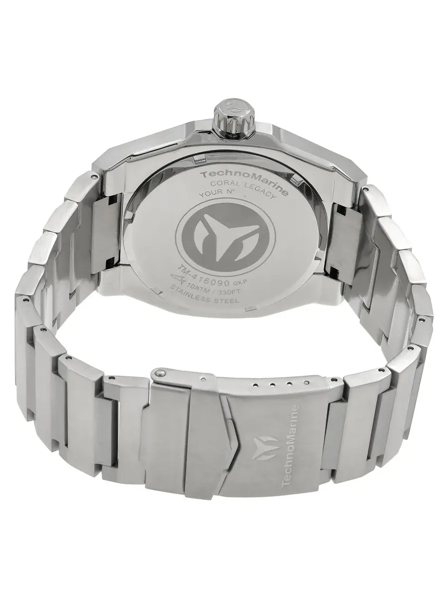 Мужские часы Technomarine Coral Quartz с синим циферблатом TM-416090 — изображение 3 из 3, оттенок серебряный