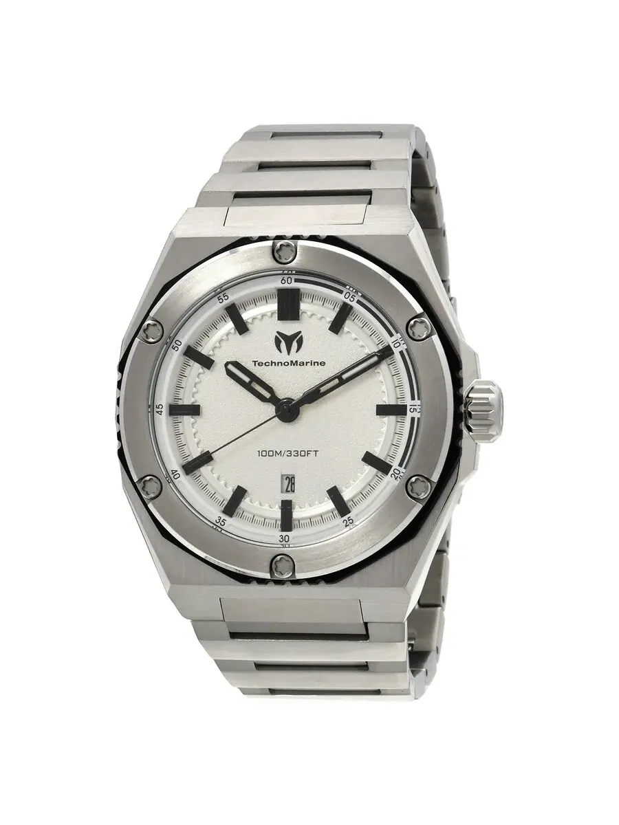 Мужские часы Technomarine Coral Quartz с серебристым циферблатом TM-416060 — изображение 1 из 3, оттенок серебряный