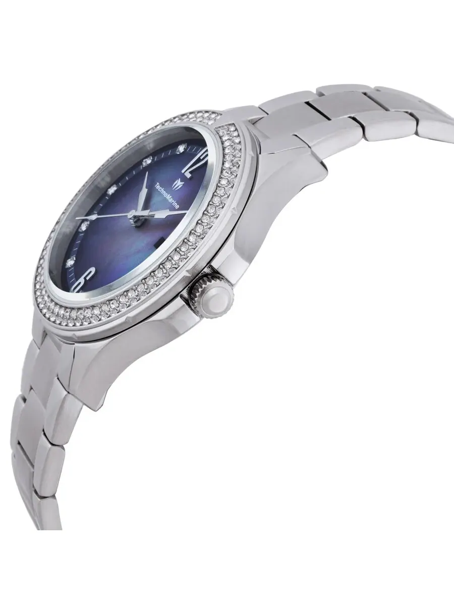 Женские часы Technomarine Luna с кварцевым кристаллом TM-826008 — изображение 2 из 3, оттенок серебряный