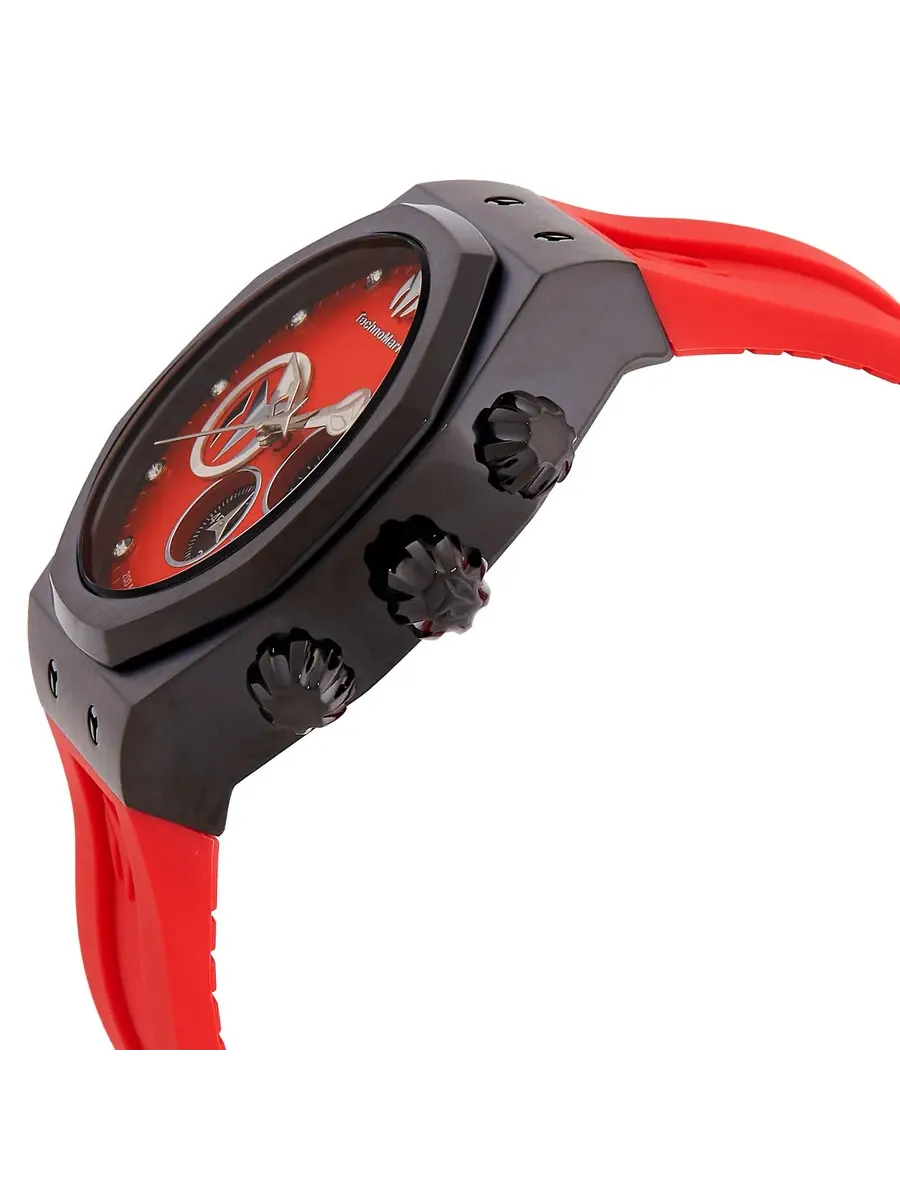 Мужские часы Technomarine Reef Sun Chronograph Quartz с красным циферблатом TM-523003 — изображение 2 из 3, оттенок черный