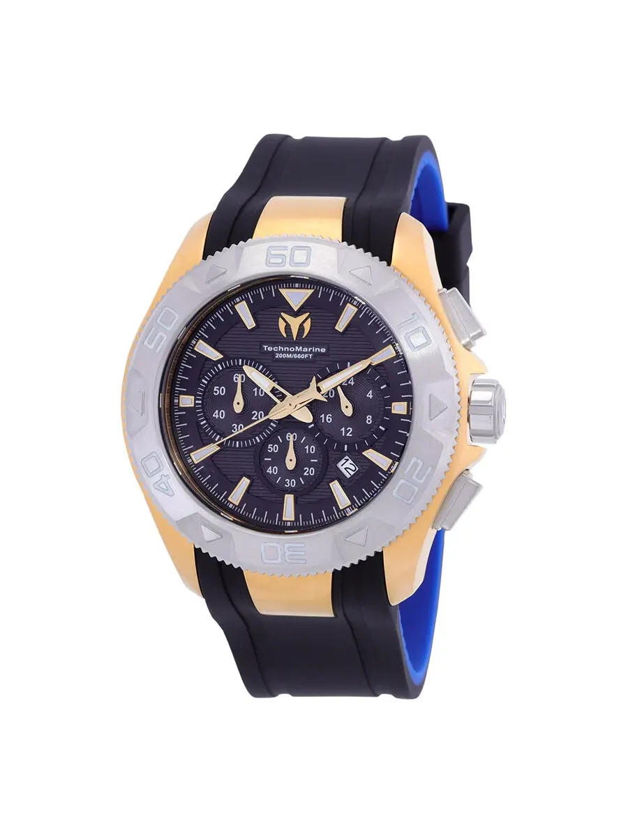 Мужские часы Technomarine UF6 Chronograph Quartz с черным циферблатом TM-622005 — изображение 1 из 3, оттенок серебряный