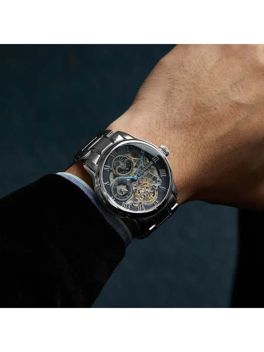Мужские часы Thomas Earnshaw Longitude с черным циферблатом ES-8006-11 — изображение 3 из 3, оттенок серебряный